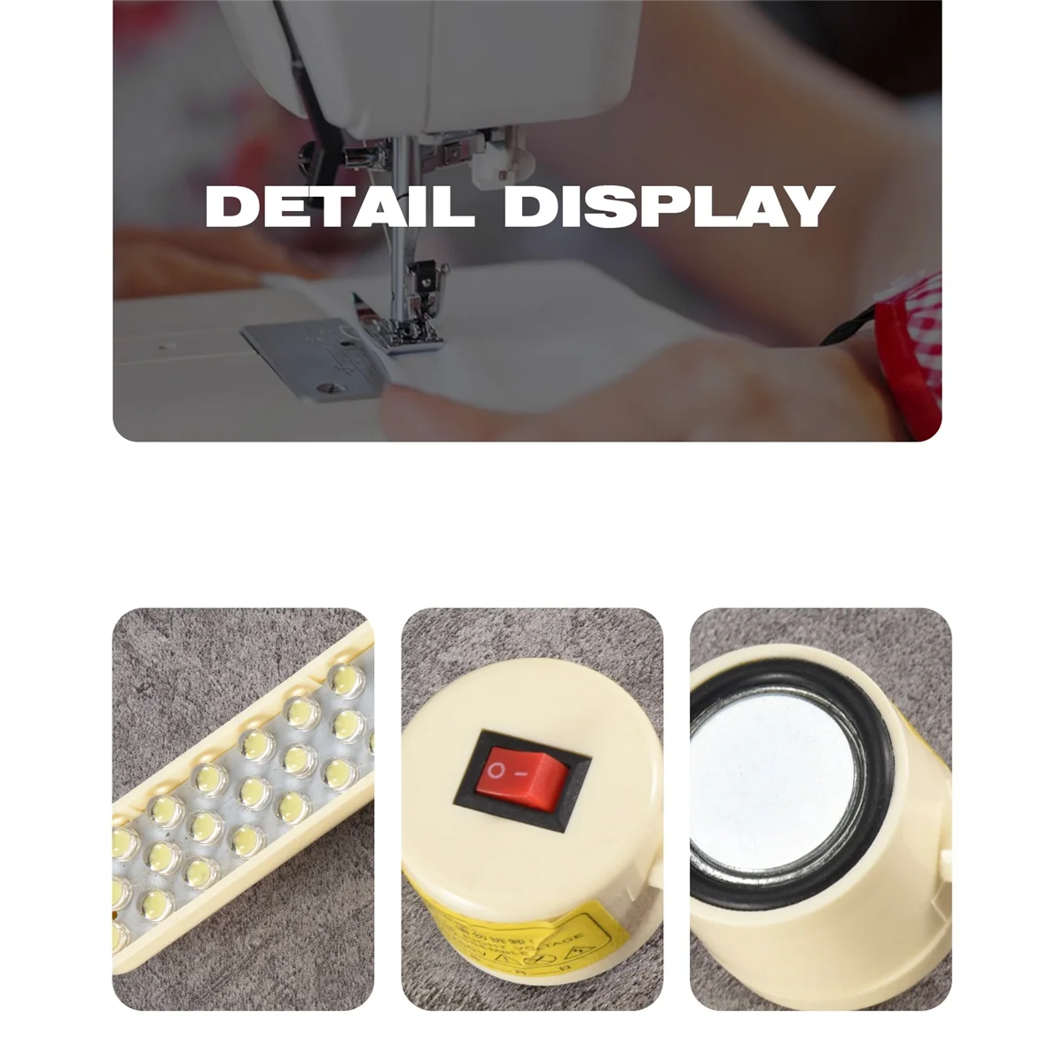 ABZV-20 LED 220V ミシン作業灯 マグネット式LEDライト