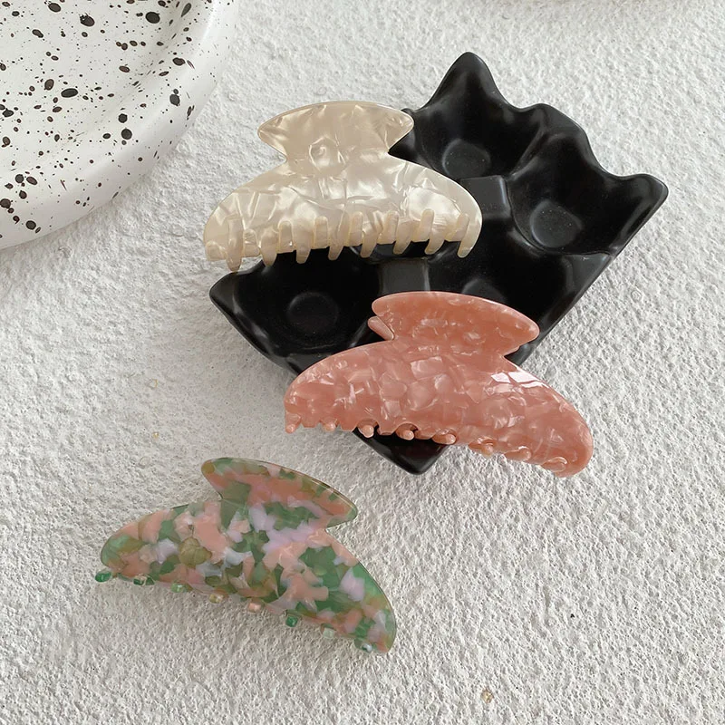 1 Pack High-end French Elegant Acetate Hair Clip Large Fashionable Hair Accessory Back Head Clip Shark Clip
