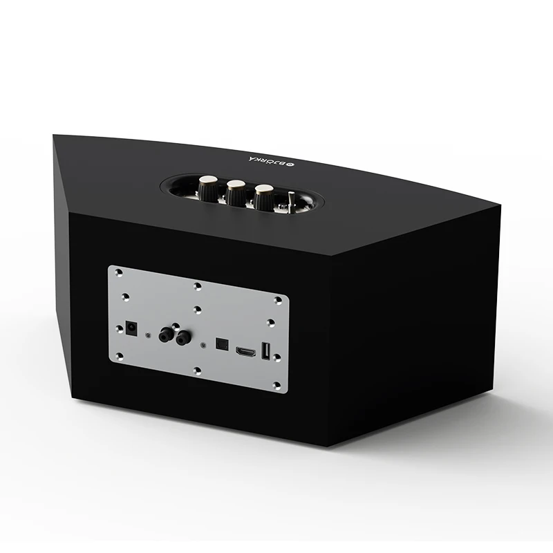 Beambox ARC I Powered 60W Retro Wooden Speaker Woofer Professional Deep Bass  Home Theater Sound System Speakers