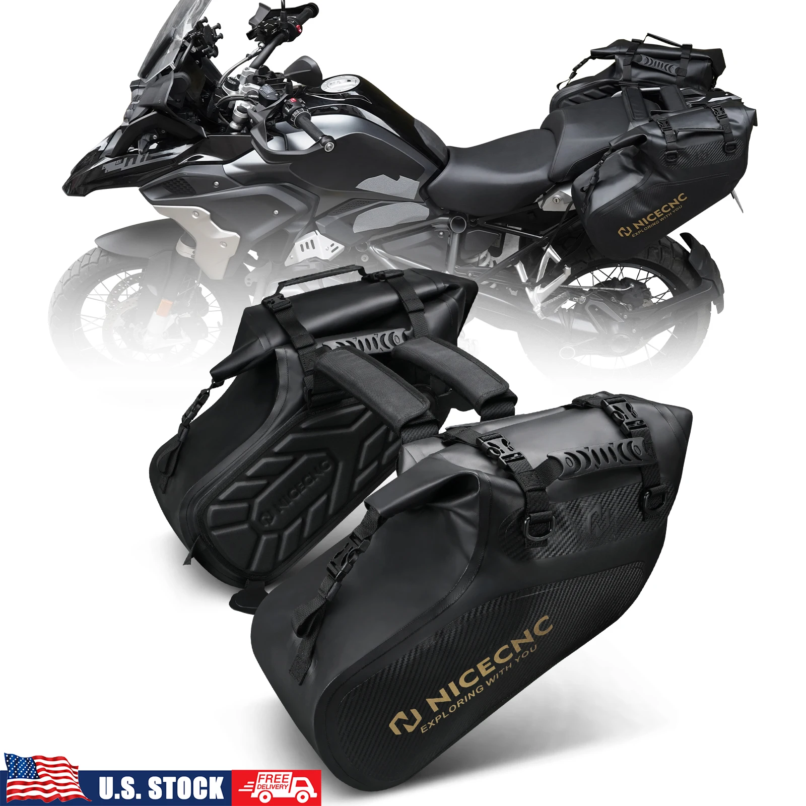 Cool Motorcycle Saddlebags Waterproof Heat-resistant Motocross Side Bags For BMW R1200GS R1250GS Adventure YZ250F KTM EXC WR250