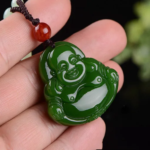 

Xinjiang Hetian Jade Jasper Big Belly Maitreya Buddha Pendant Women's All-match Popular Pendant Jewelry