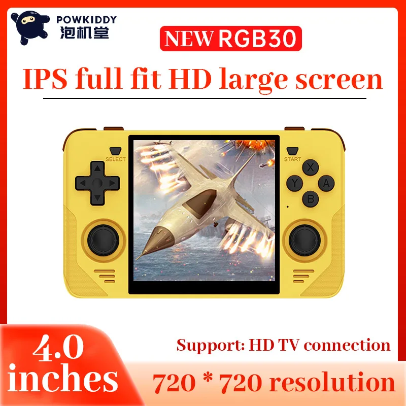 

Powkiddy Rgb30 4.0 British Ips Hd Screen Open Source Handheld Cross-Border Psp Simulator N64 Rocker Arcade Game Machine Gift