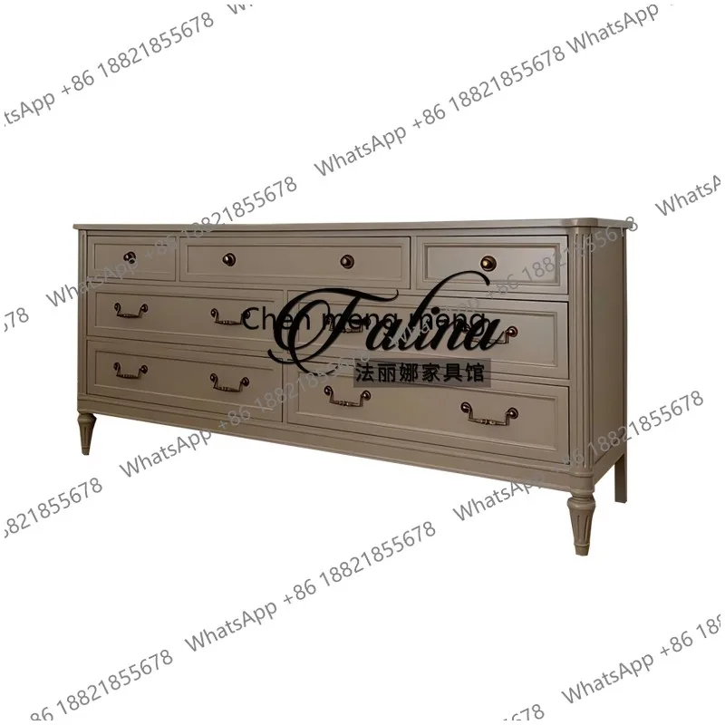 

French Light Luxury Chest of Drawers for Living Room Wall-Mounted Dining Bedroom Bedside Cabinet Storage Organizer