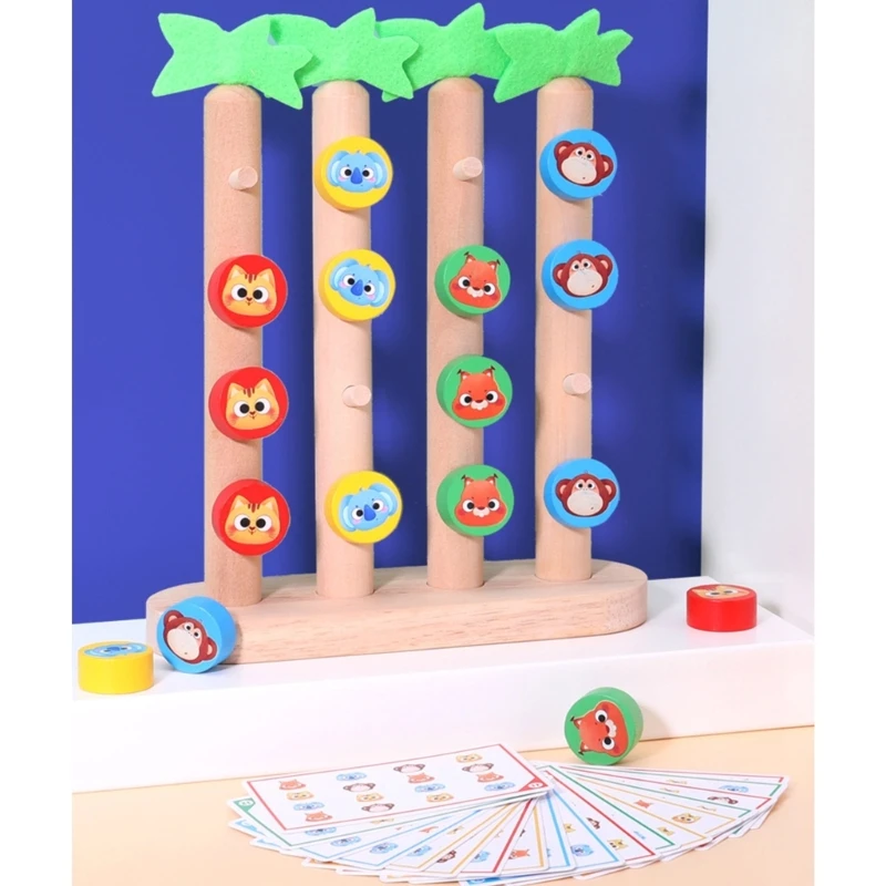 Giocattolo puzzle prescolare afferrare motricità fine bambino educativo apprendimento del colore gioco impilabile ordinamento