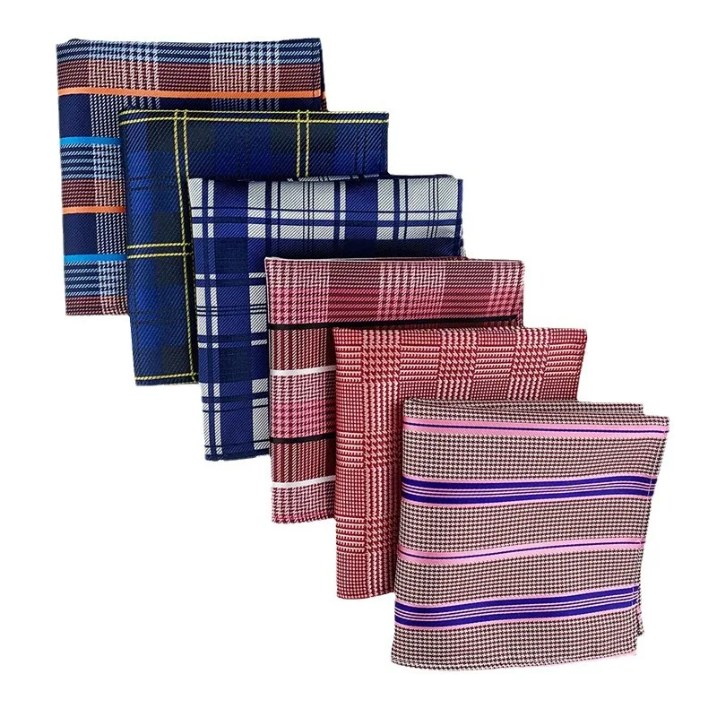 Elegant Men Pocket Square Luxury Handkerchief High Quality New Paisley Stripe Banquet Wedding Business Formal Party Accessories