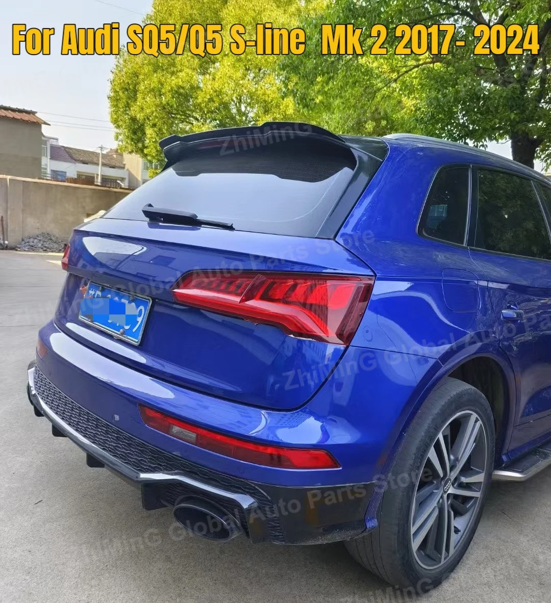 Dla Audi SQ5/Q5 S-line Mk 2 2017- 2024 MAXTON Style Car Rear Boot Lip Spoiler Cap Rear Trunk Roof Spoiler Splitter Bodykit