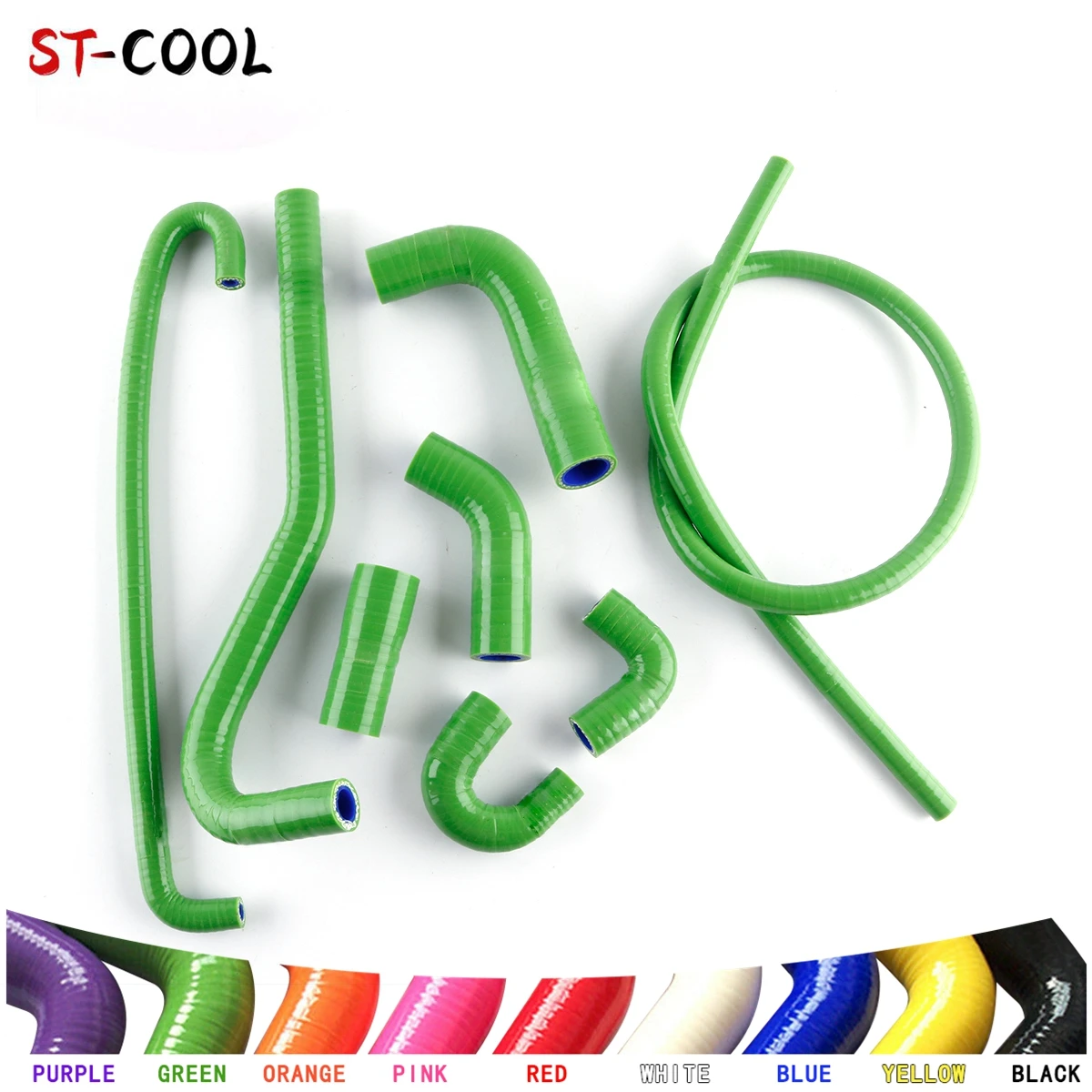 For 2013-2017 Kawasaki Ninja 300 EX300A EX 300 A 2014 2015 2016 Misc Hoses Air Radiator Coolant Silicone Tube Kit 8Pcs 11 Colors