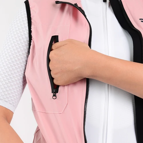 Imagen 2 del producto HISERWA-Chaleco de ciclismo para mujer, ligero, resistente al viento, transpirable, con cremalleras bidireccionales, chaleco de ciclismo, Jersey de ciclismo de carretera de alta calidad