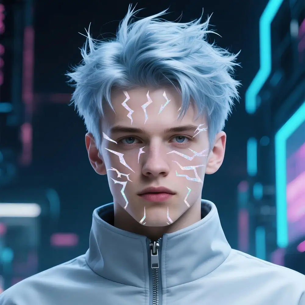 ملصقات الوشم التأثيرية للهالوين مجموعة صيد الساحرة Lumi الرسوم المتحركة بالليزر مرحلة البرق ماكياج ملون دائم الوجه ملصق #3