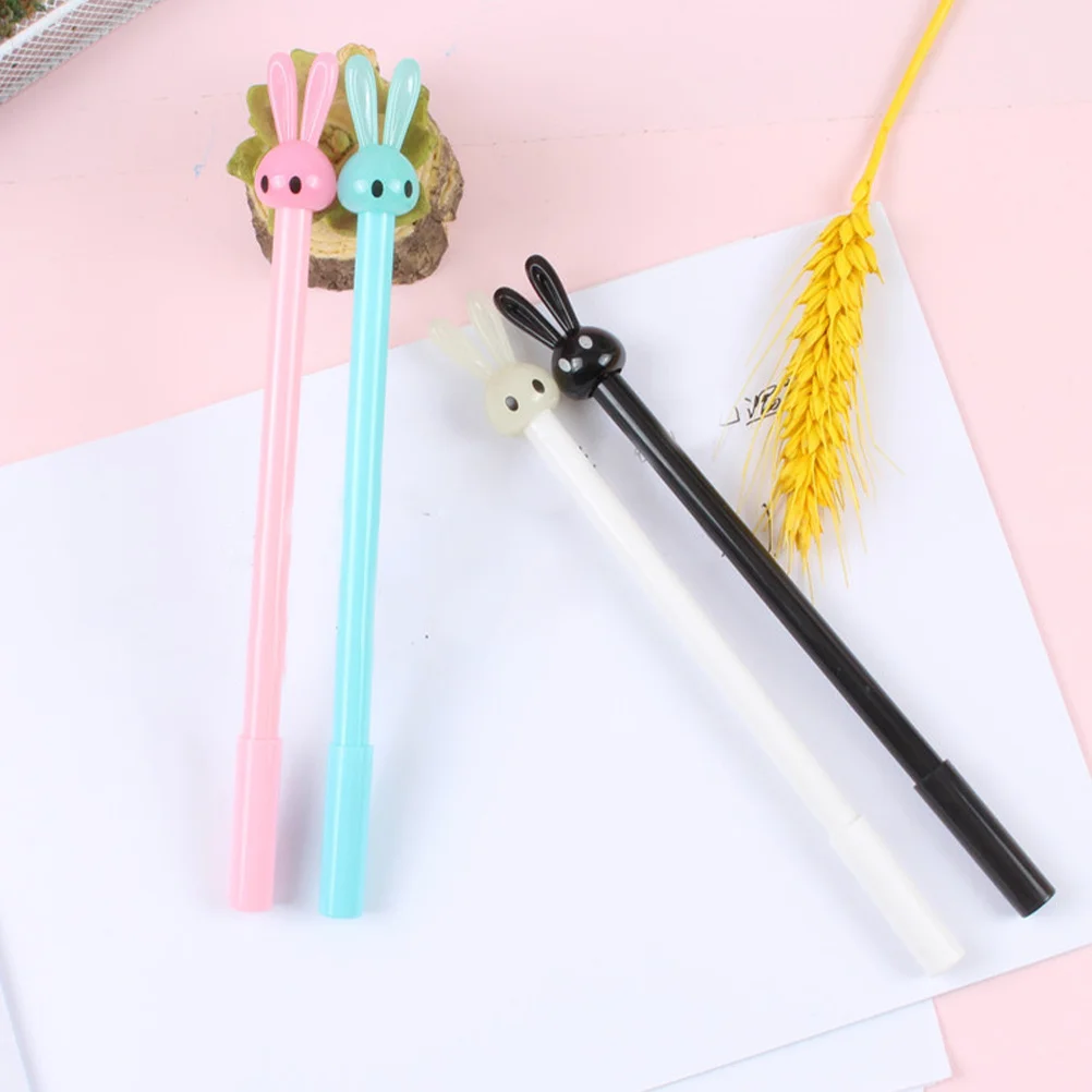 

24Pcs Long Ears Rabbit Gel Pens Ergonomic Design Practical Multi-Function Kids Writing Pens School Supplies Autograph Pen