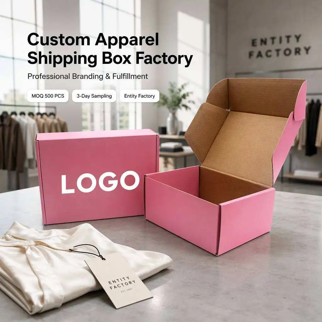 Custom Printed Logo Corrugated Shipping Boxes, Folding Cardboard Mailer Boxes for Small Business Gift Packaging