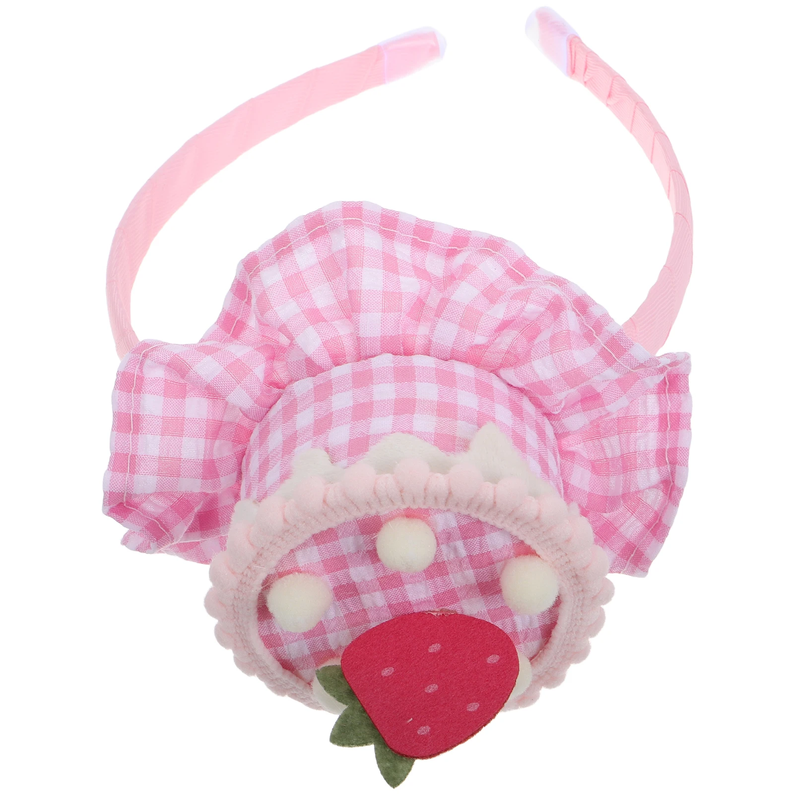 

Strawberry Cake Headband Cute Realistic Cream Design Comfortable Elastic Party Dress Hairband Little Headbands