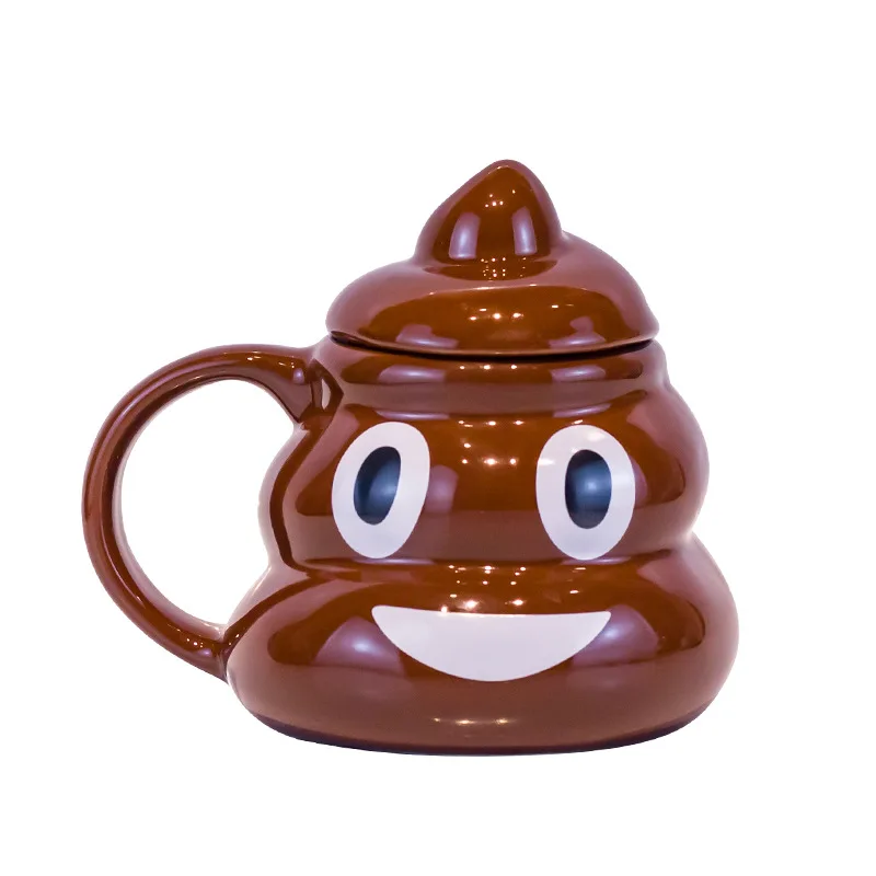 كوب براز إبداعي مضحك جديد من Miniso ، كوب ماء سيراميك ، كرتون أنيمي ، كأس عالي السعة ، هدية عيد ميلاد ، بابا من من من من من من من من من من من