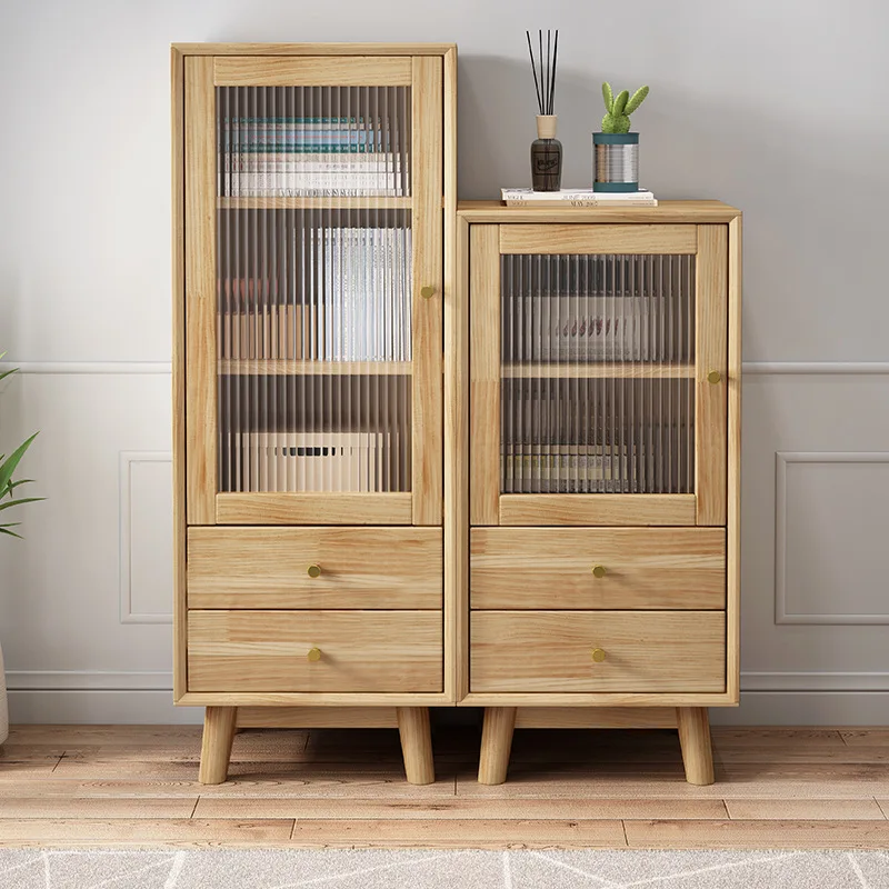 Bucket shaped cabinet, Nordic video cabinet, living room simple TV cabinet, coffee table combination, solid wood home flooring