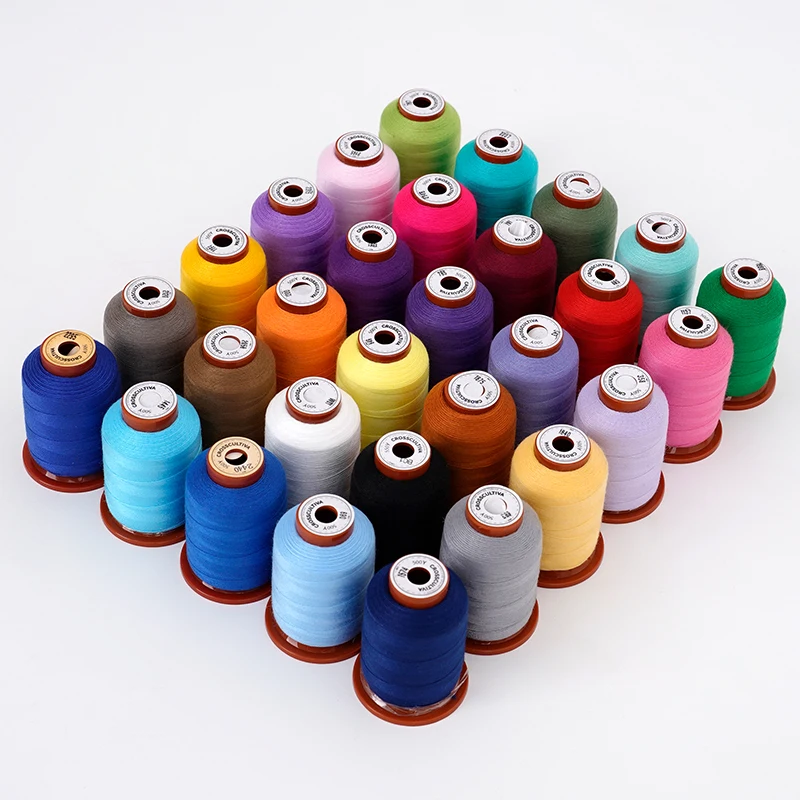 5 Colors Polyester Sewing Thread Set, 500 Yards Per Spool, Multi Color All Purpose Thread for Hand Sewing, Sewing Machine