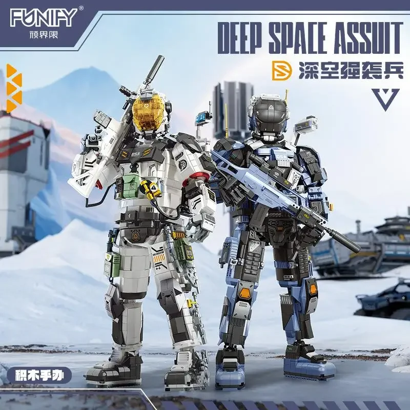 

New Deep Space Raiders Building Blocks for Children Assembled Model Atomic Mecha Ornaments Collection of Toys Boys Holiday Gift