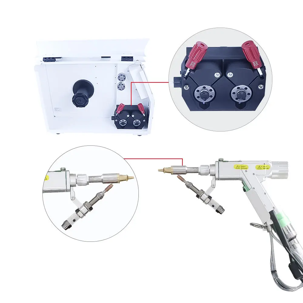 Immagine 4: Applicabile alla testa di saldatura e pulizia laser RayTools con alimentatore di filo BW101-GS, set di sistema di saldatura laser per macchina di saldatura a fibra