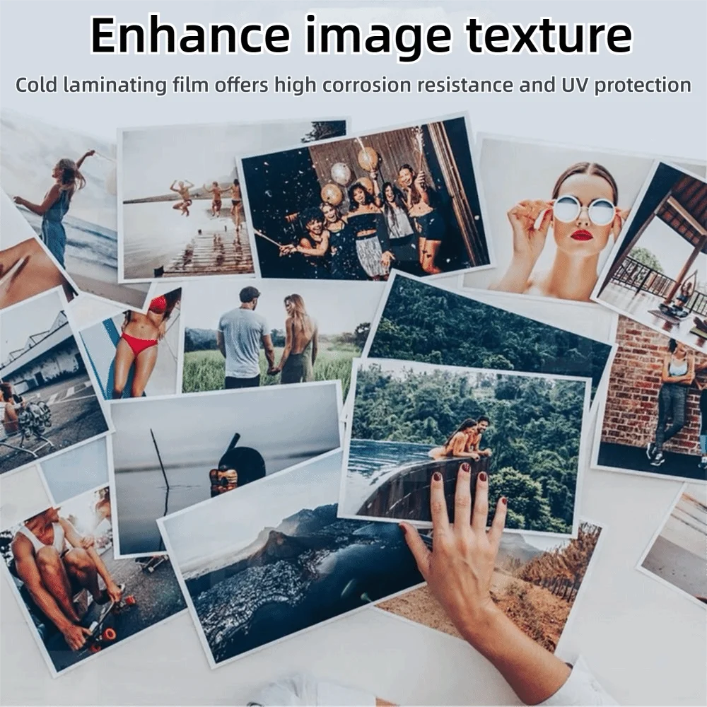 New A4/A5/A6 Cold Laminating Film Waterproof Non-Printable Vinyl Sticker Clear Photo Picture Protection Office&Home Use