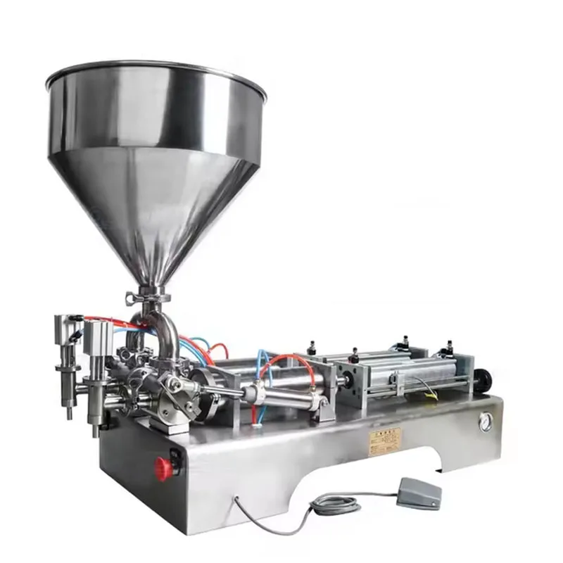 Horizontal Pneumatic Double Nozzle Liquid Filling Machine Rotary Valve Quantitative Filling and Packaging Processing Equipment