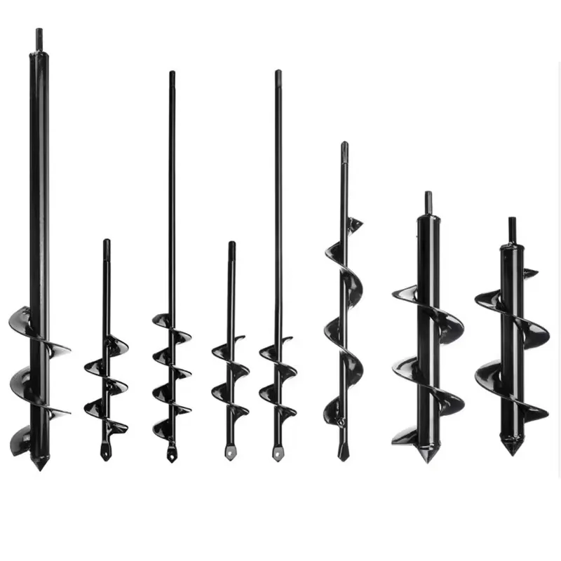 5PCS Garden Auger Drill Bit for Planting 3-8 inch Spiral Soil Digger Bulb Planter for Seedlings Flowers with Hex Shank