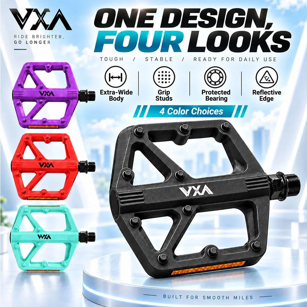 Bike Pedal Ultralight Pedal Platform for Road Mountain Bike Anti slip Nylon Sealed Bearings Flat Pedals MTB Bicycle Part