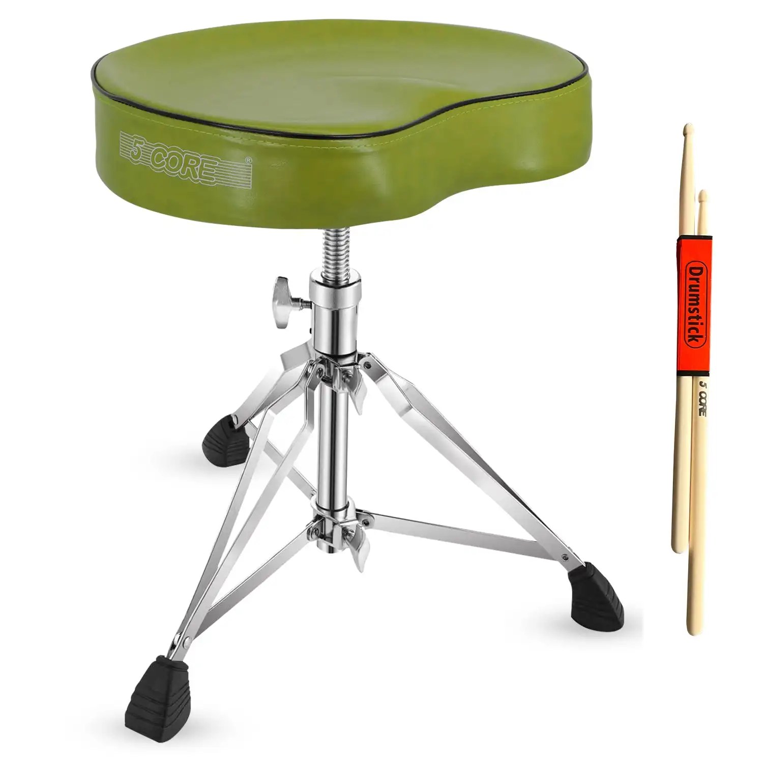 

5 Core Drum Throne Padded Guitar Stool Saddle Drummer Seat for Adults & Kids DS CH D-GR SDL HD
