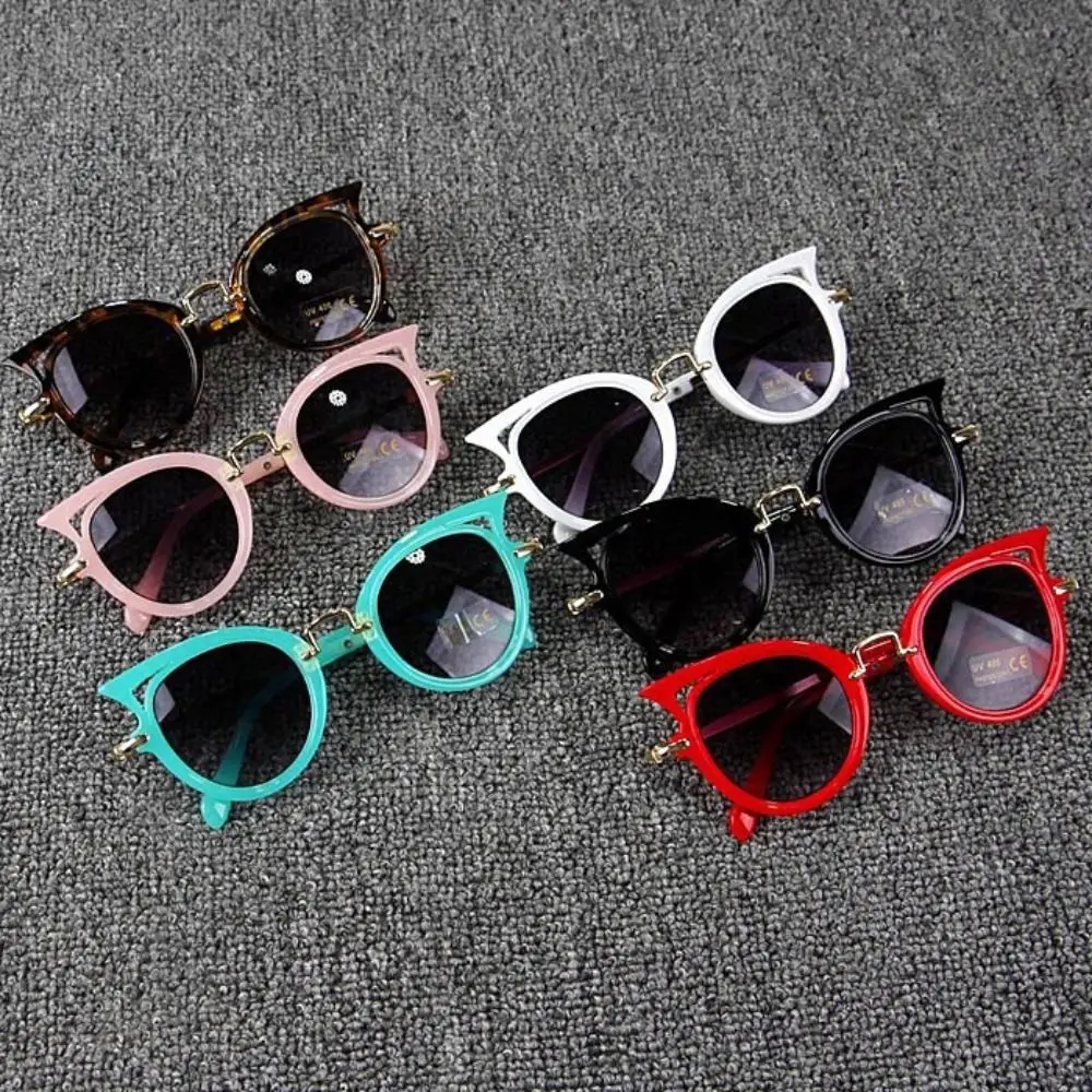 Circular Frame Cat Eye Sunglasses Ocean Lenses Beach Travel Streetwear Kids Sunglasses UV400 Protection Eyewear for Boy & Girl