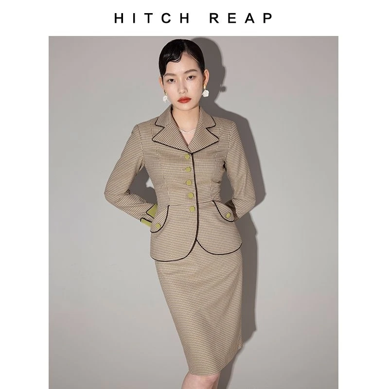 High end professional women\'s suit dress Spring and Autumn new temperament small fragrance fashion stewardess formal suit