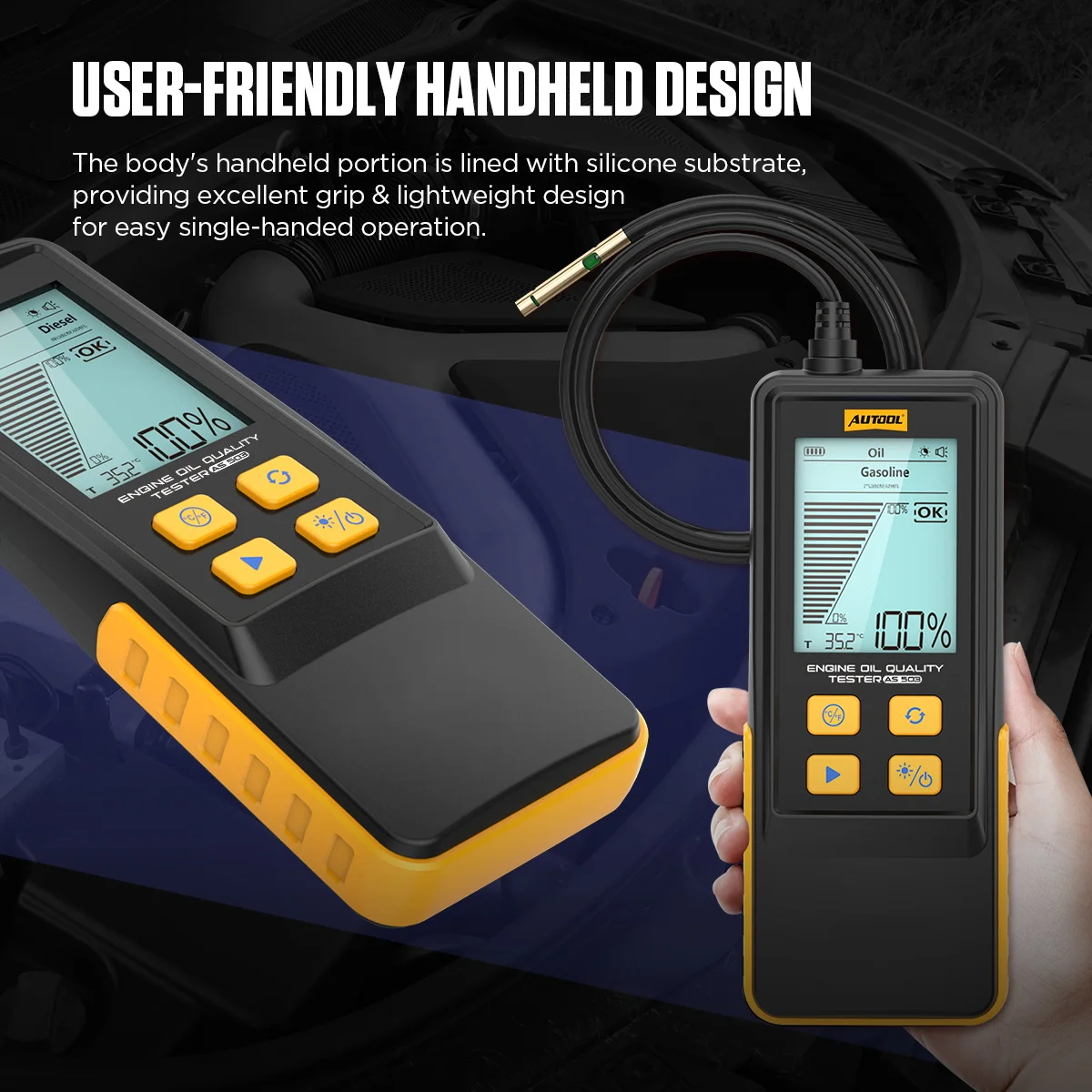 AUTOOL AS503 Auto Motor Öl Tester Durchlässigkeit von Benzin und Diesel für Auto Motor POA Öl Qualität Temperatur ° C ° F – Detail 8