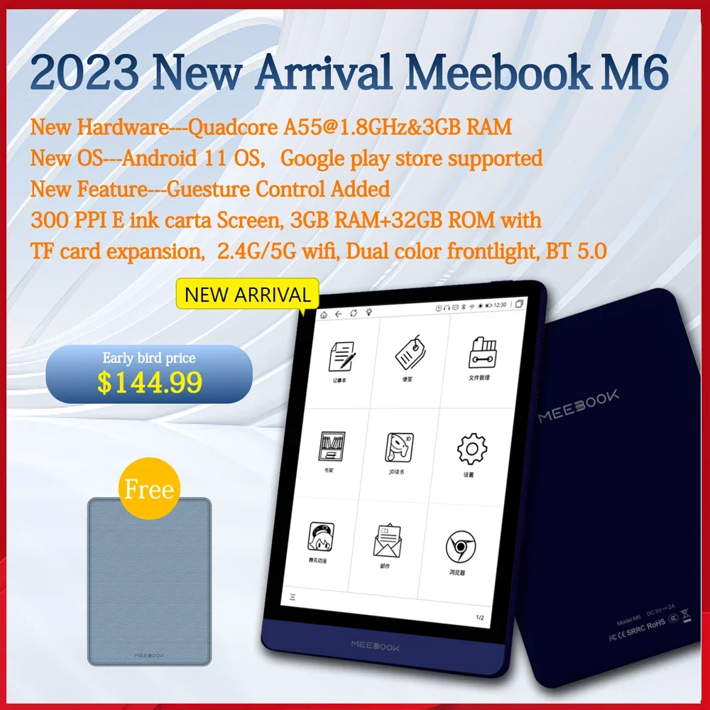 Onyx NEW Meebook M6 Ereader 6' Ebook Reader Ereader with Dual