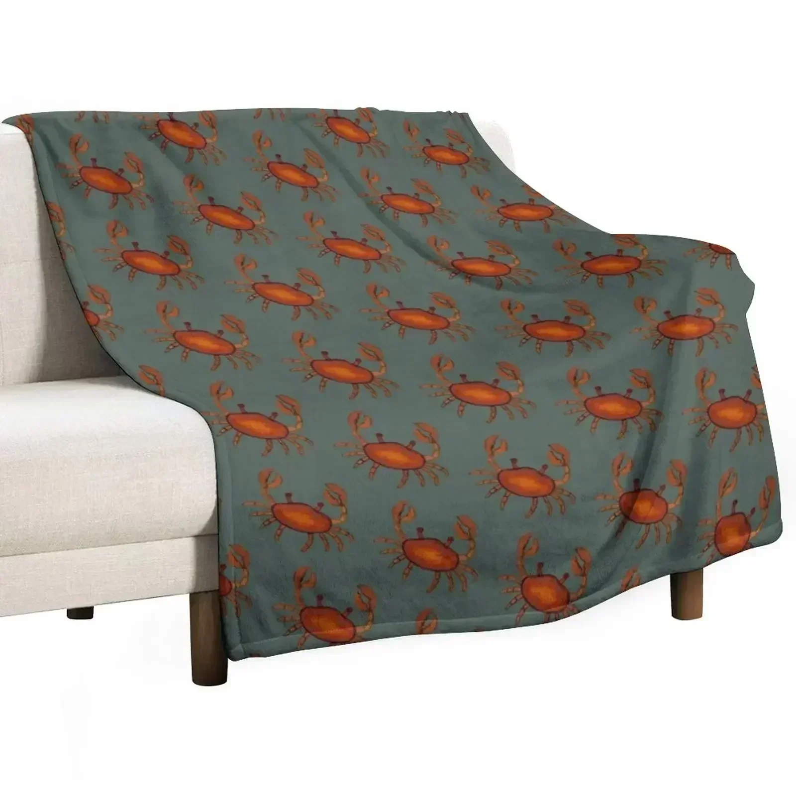 

crabby cute crab design Throw Blanket Tourist Blankets For Sofas Blankets For Bed Blankets