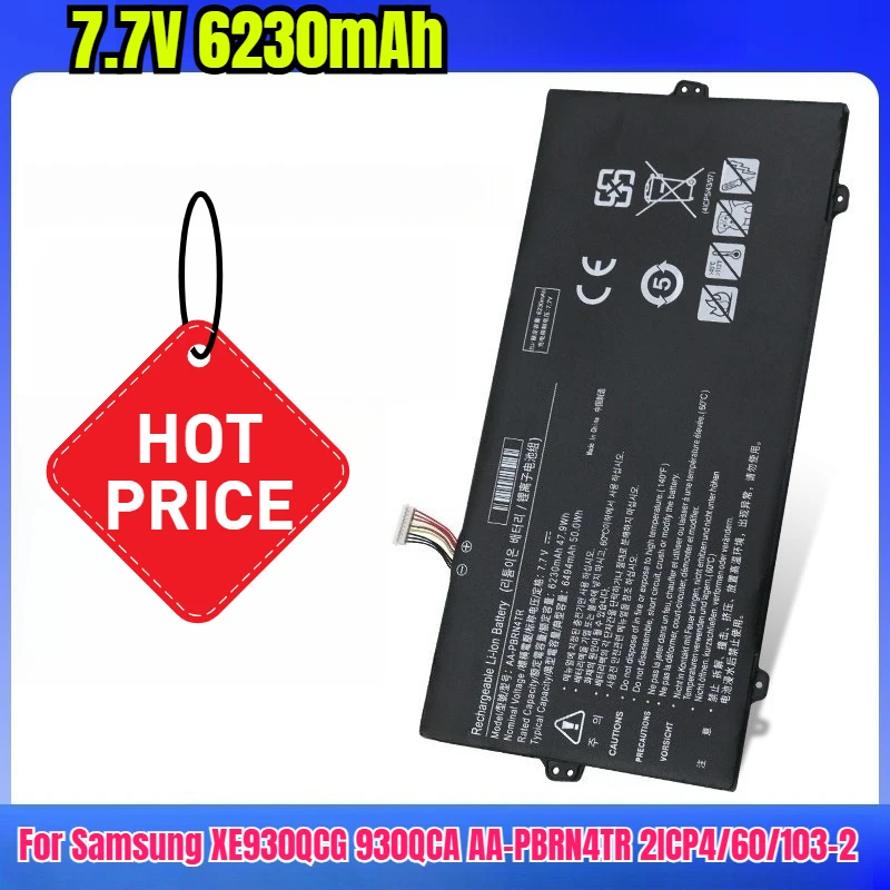 

7.7V 6230mAh Laptop Battery for Samsung XE930QCG 930QCA AA-PBRN4TR 2ICP4/60/103-2