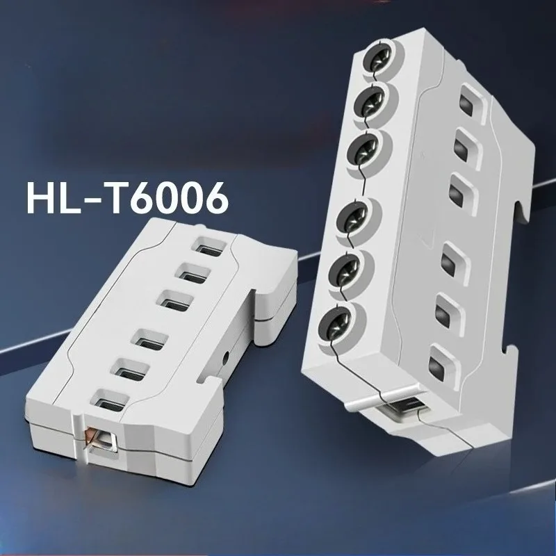White Multifunctional Modular Terminal Guide Buckle Zero Ground Terminal Row Line Distribution Box Terminal Block