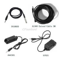 AM2301/DS1820/DS18B20/ AL560 5m Verlengkabel Accessories Temperature And Humidity Sensor Accessories For Sonoff TH10 TH16