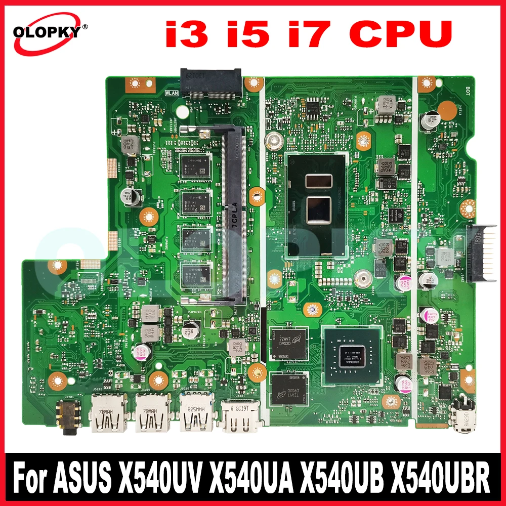 X540UV for ASUS X540UA X540UB X540UBR A540U X500U P540U K540U F540U Laptop Motherboard with i3 i5 i7 CPU 2G GPU