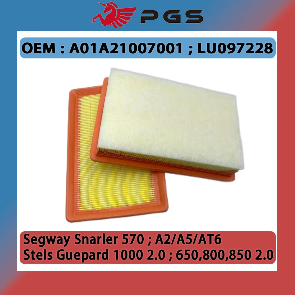 

PGS 2PCS Air Filter For Stels Guepard 1000 2.0 650 800 850 2.0 ATV Segway 570 Snarler A2 A5 AT6 LU097228 A01A21007001