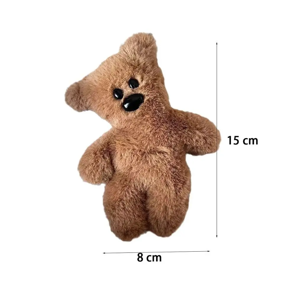 1PC Cute Teddy Bear Doll Pendant Cartoon Decorations Bag Charm Squeak Plush Toy Couple Gift