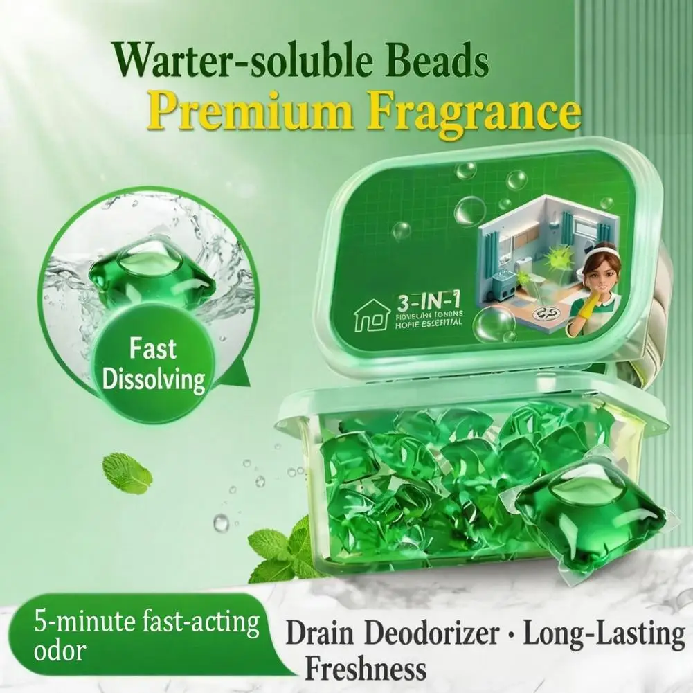 Mild Scented Drain Cleaning Gel Water Soluble Odor Remover for Household Kitchen Bathroom Sewer Pipe Toilet Use