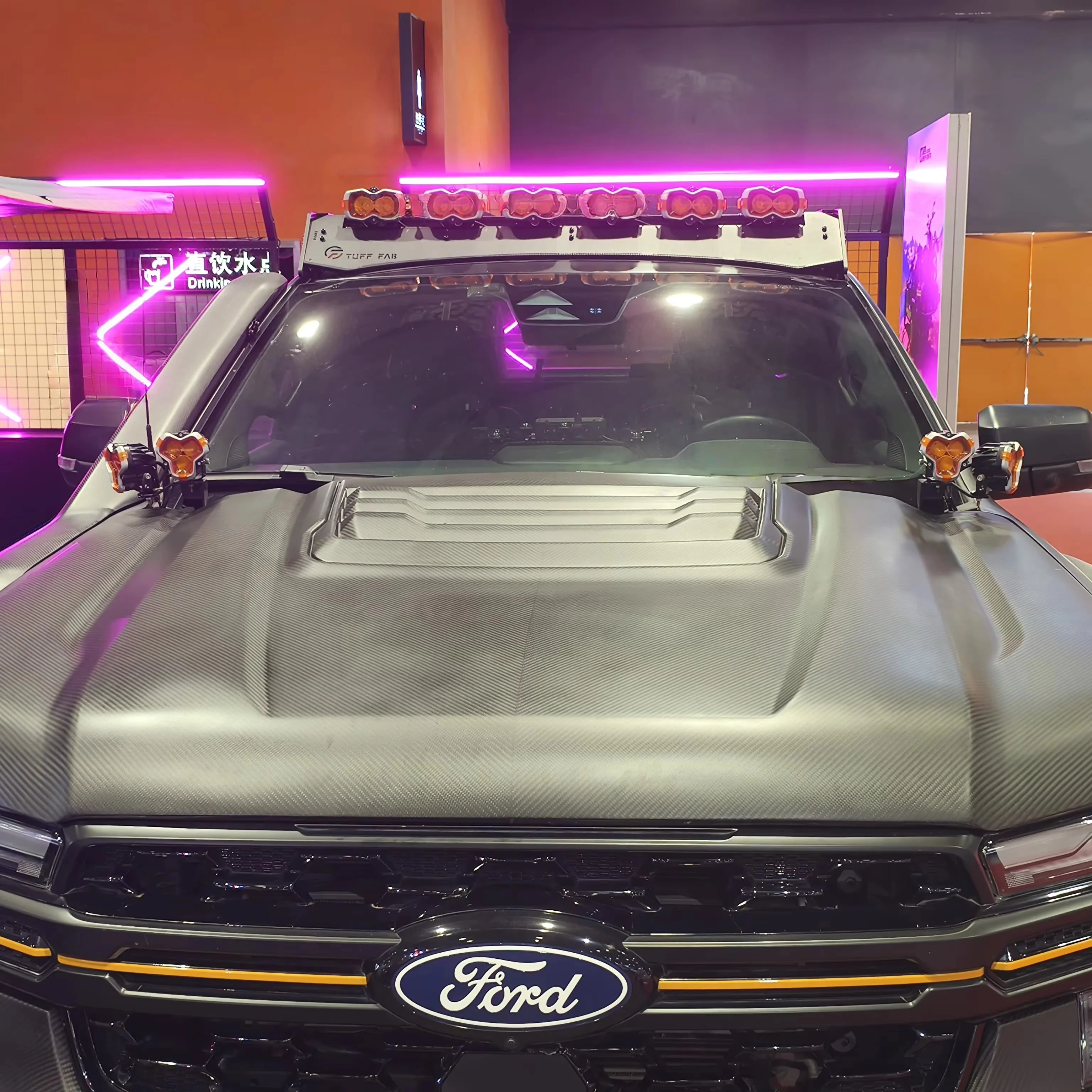 

Легкий прочный капот двигателя из углеродного волокна для Ford Ranger Off-Road Performance Boost, внешний стиль, обновление по индивидуальному заказу