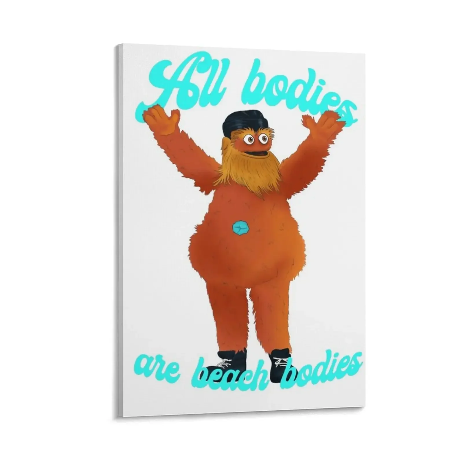 

All Bodies Feminist Streaking Gritty Canvas Painting posters home decor