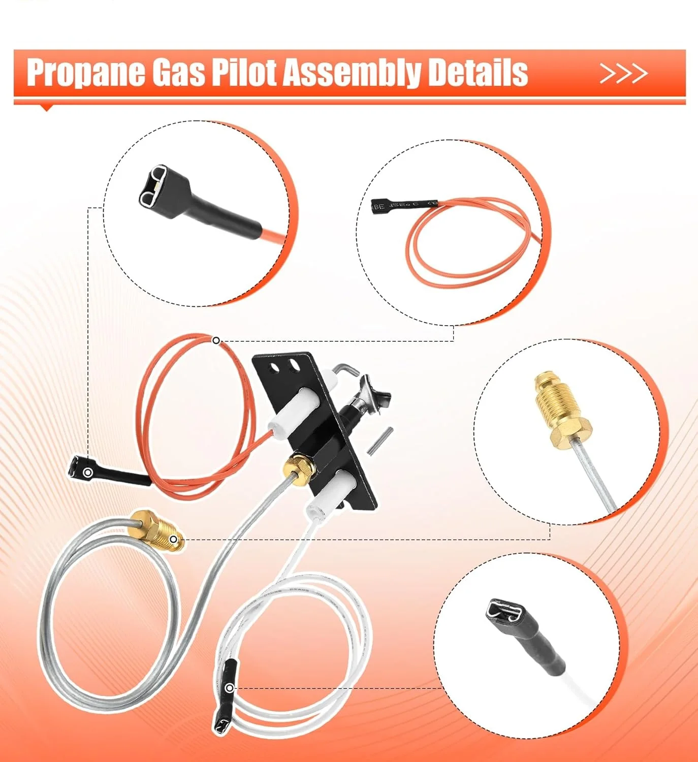 4021-423 IPI Propane Gas (LP) Pilot Assembly Replacement for Heatilator Heat-N-Glo & Quadra-Fire Fireplaces Parts