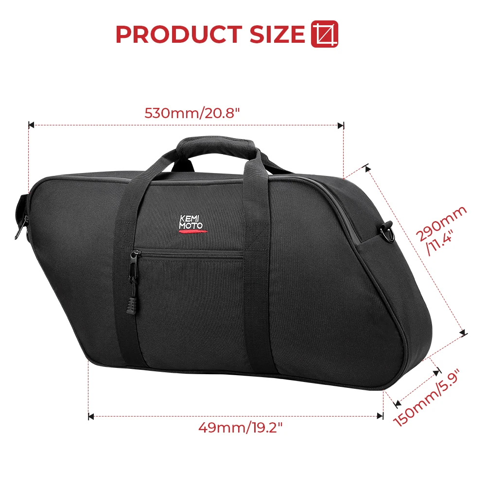 Motorcycle Saddlebag Cooler Bag for Touring Street Glide Road Glide Electra Glide and Models with Hard Saddle Bag Insert Cooler