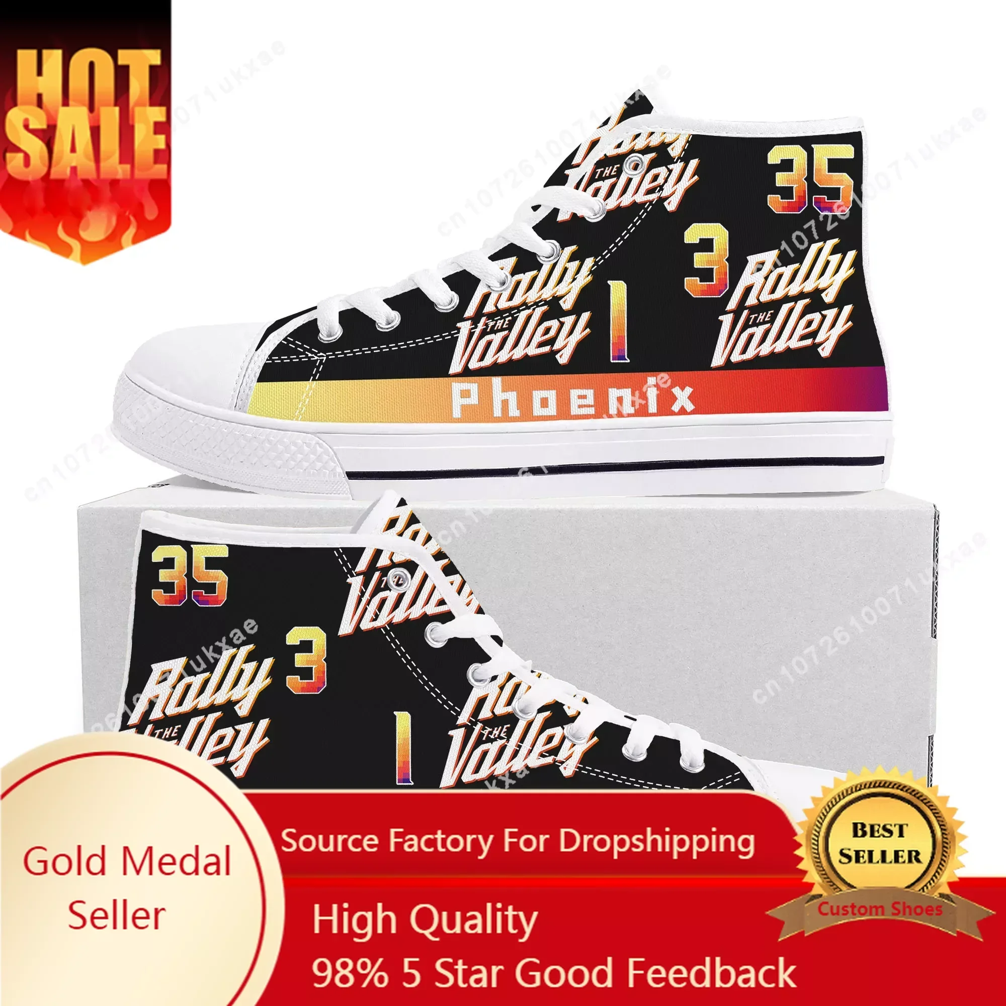 

Phoenix Number 35 3 1 Rally the Valley High Top Sneakers Mens Womens Teenager High Quality Canvas Sneaker Custom Made Shoes