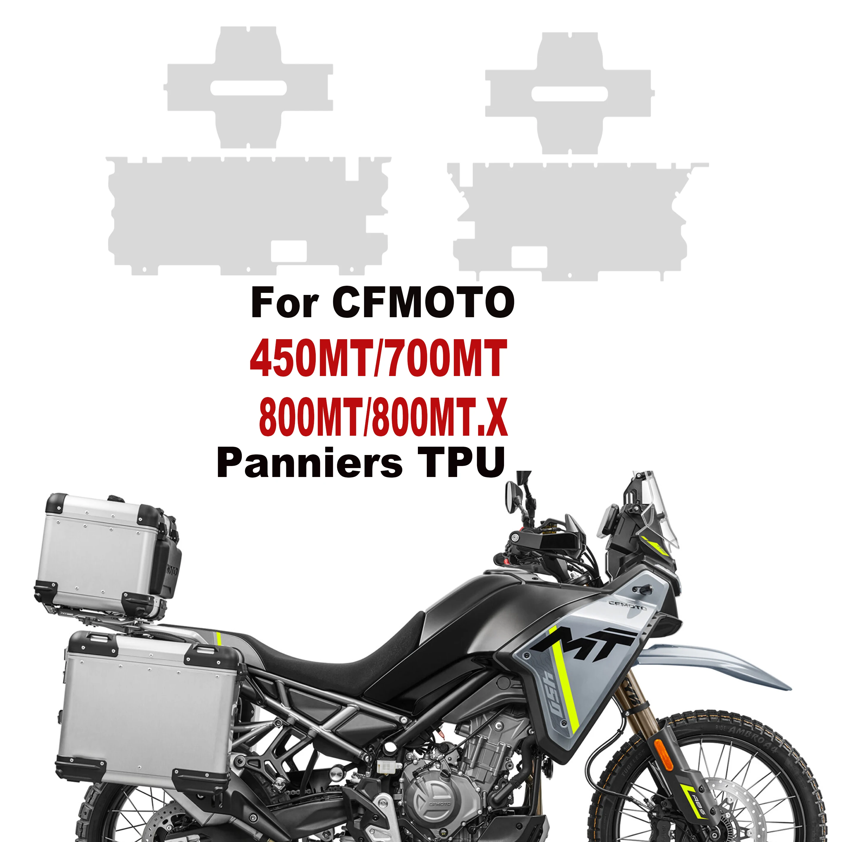 For CFMOTO 700 MT PPF 800 MT 800 MT-X 450 MT Paint Protective Film Panniers TPU Anti-scratch Luggage Protection Film