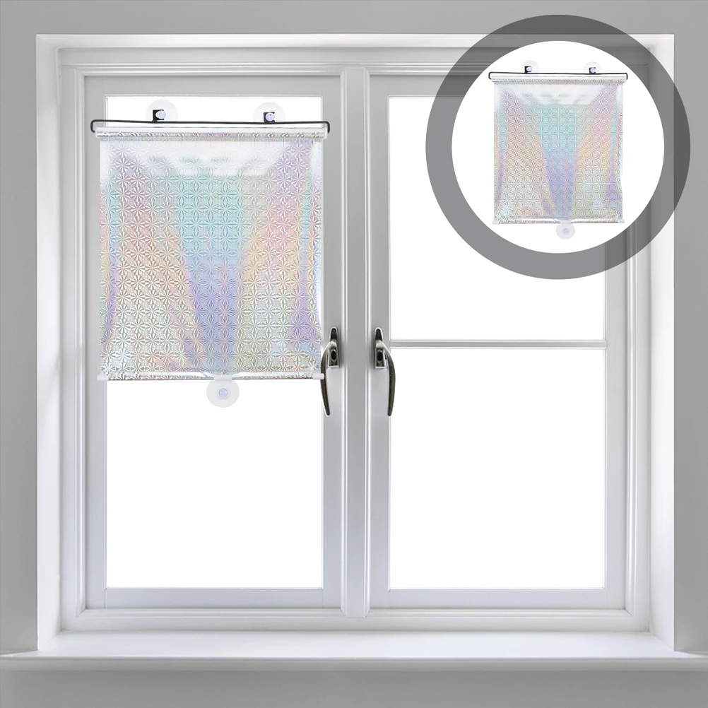 

Blackout Roller Shades Suction Cup Mount No Drill Privacy Window Curtain For Kitchen Bathroom Balcony Household
