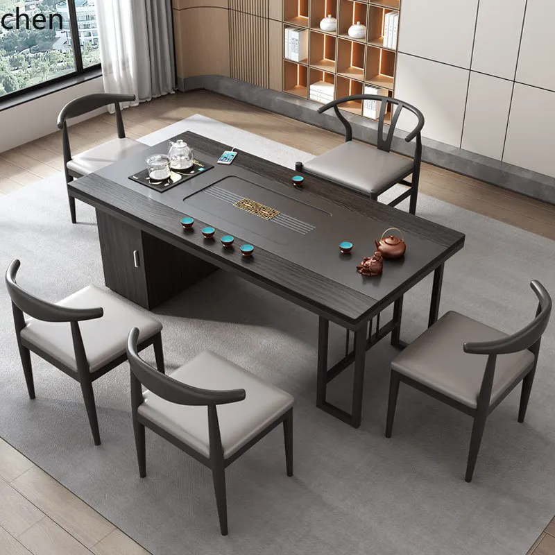 LXC Home Small Tea Table Office Integrated Fully Automatic Tea Brewing Table Modern Simple Tea Table and Chair Set