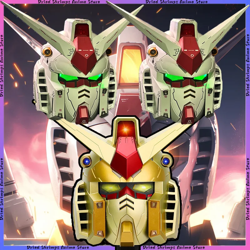 

Rx-78-2 Action Figures Anime Peripheral products Cosplay Model Helmet Collectible With Base Wearable Robot Helmet Boy Toys Gift