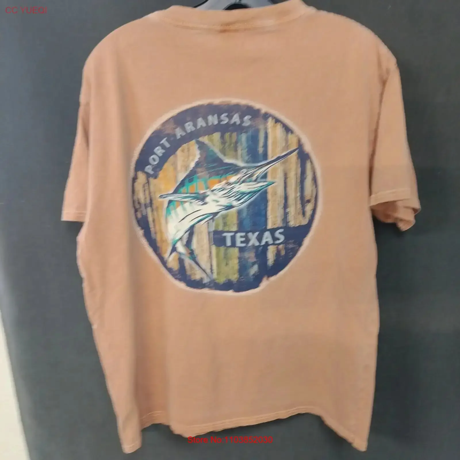 Camiseta de pesca Port Aransas Texas, talla grande, 100% algodón, estilo vintage lavado, informal, gráfico, cómoda, moda urbana