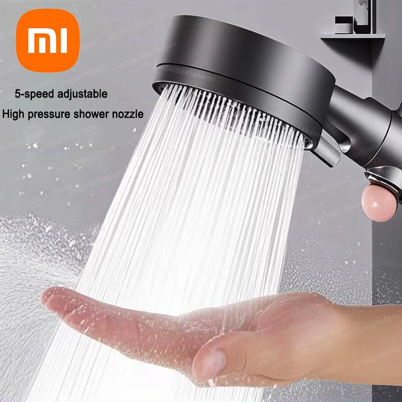 Xiaomi 5 Modes Adjustable Shower Head Water Saving High Pressure Showerhead Handheld Spray Hangable Bathroom Accessories ﻿Sets