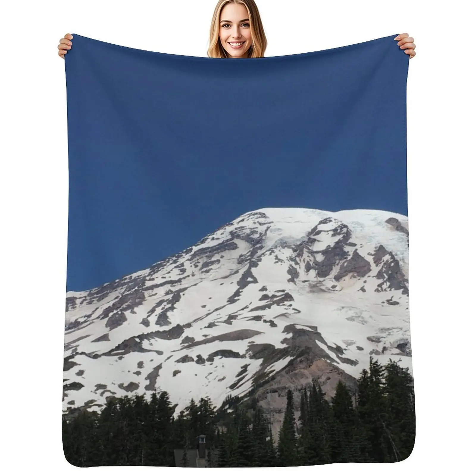 

Mt. Rainier Throw Blanket Sofa Quilt Vintage Beach heavy to sleep Blankets